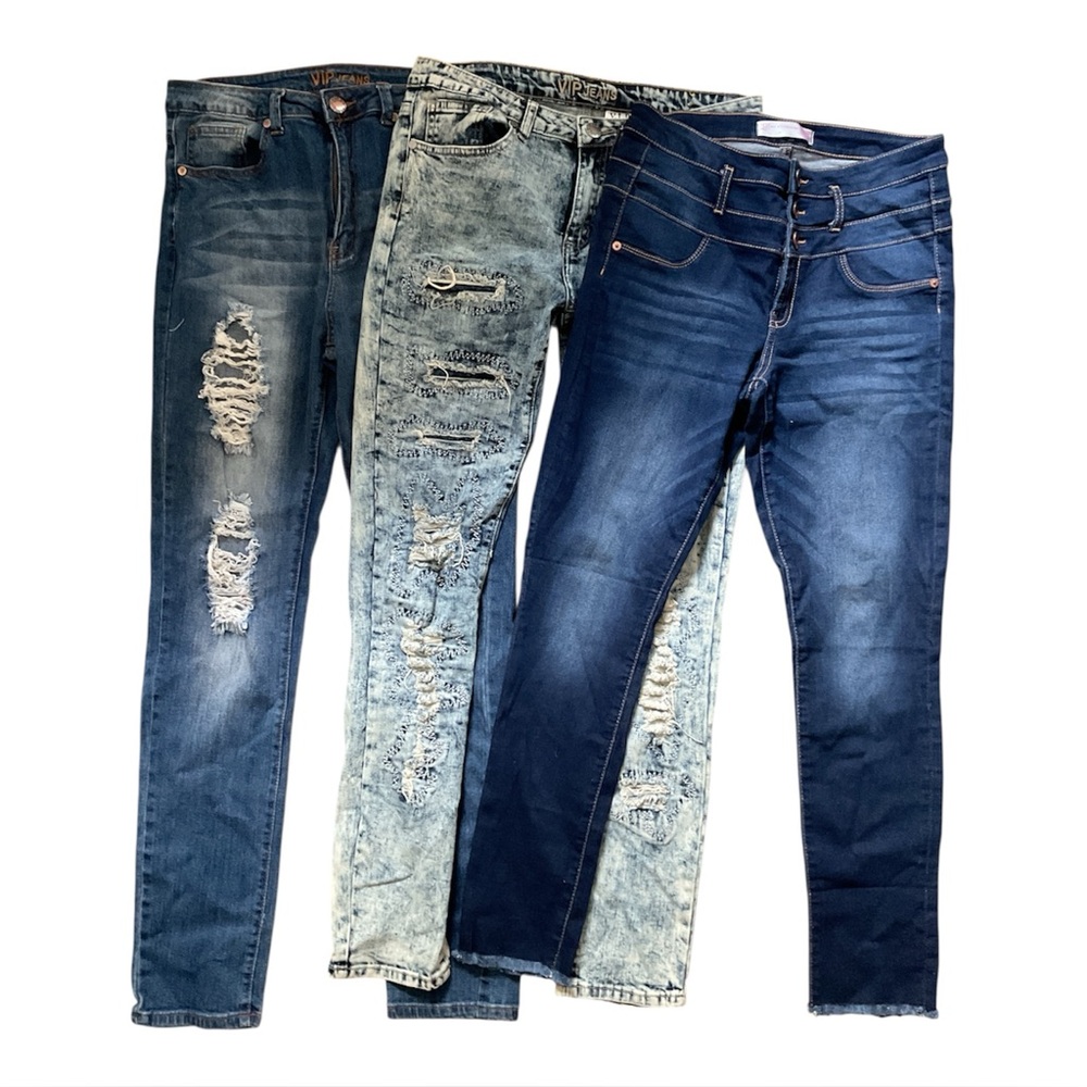 Women’s Jeans Lot – 3 Pairs – Size 11 – VIP Jeans & No Boundaries